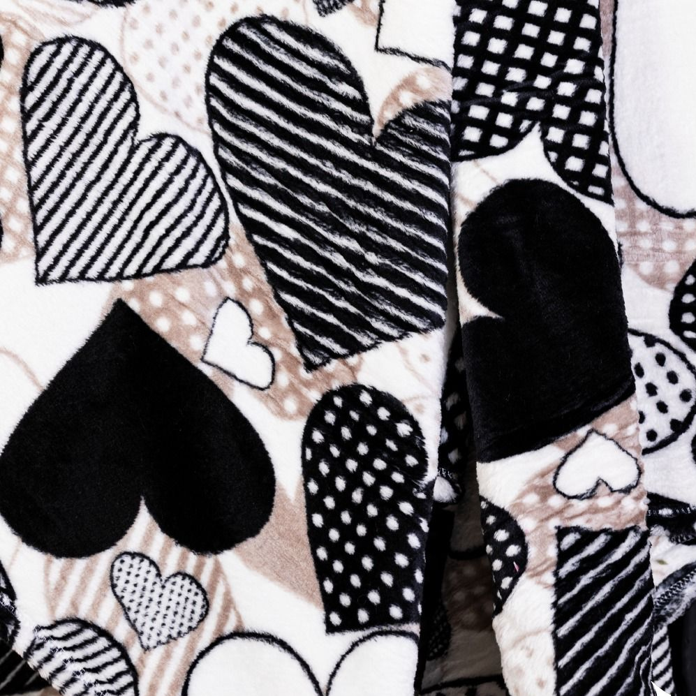 Breezy Comfort Blanket with Heart Pattern