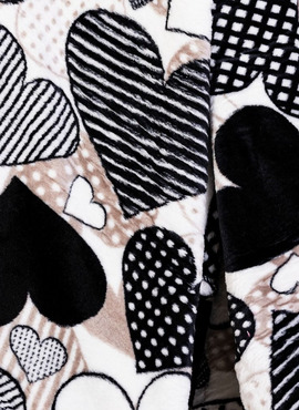Breezy Comfort Blanket with Heart Pattern