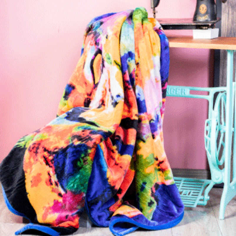Breezy Comfort Blanket with Colorful Tiger Print