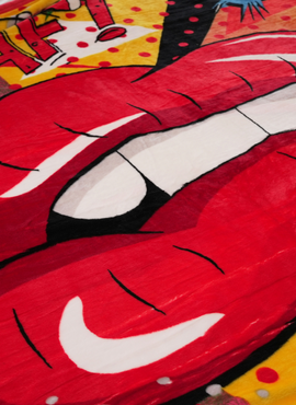 Breezy Comfort Blanket with Comic Print