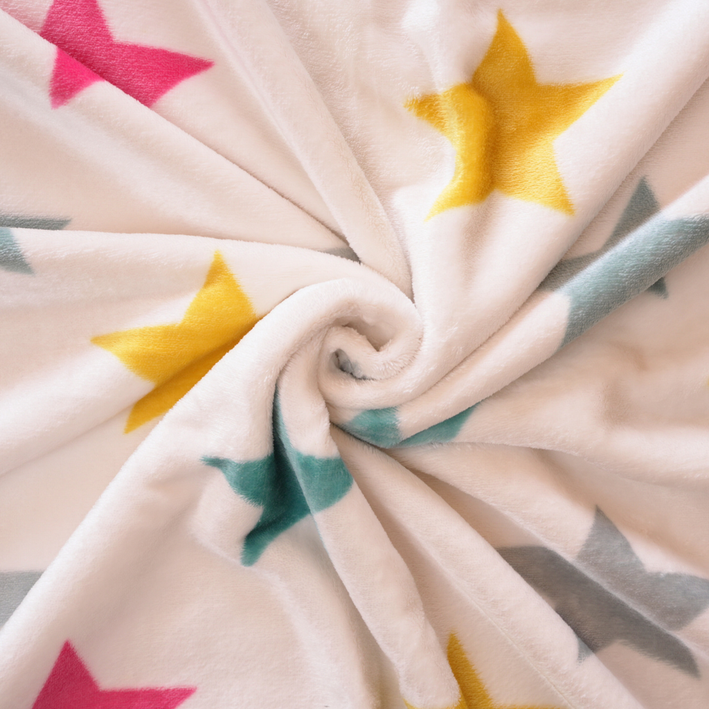 Timeless Warmth Blanket with Colorful Stars