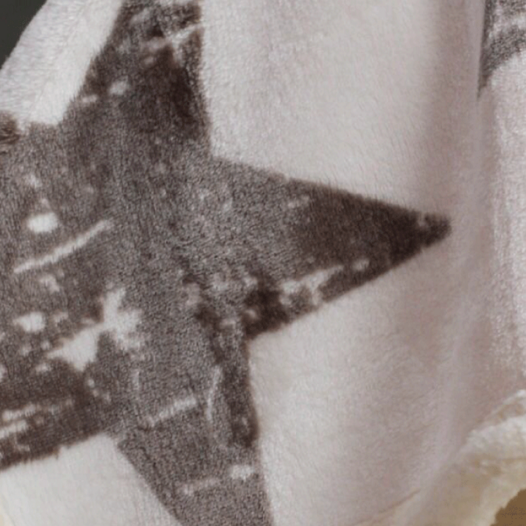Timeless Warmth Blanket with Gold and Black Stars