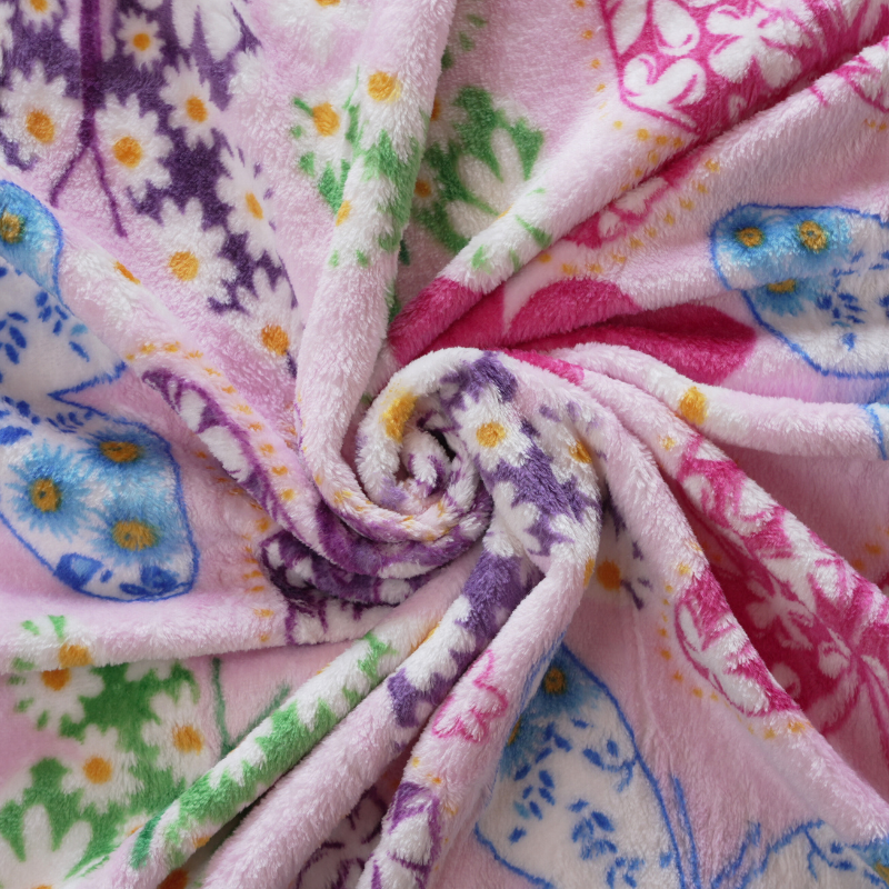 Pink Breezy Comfort Blanket with Colorful Butterflies