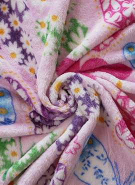 Pink Breezy Comfort Blanket with Colorful Butterflies
