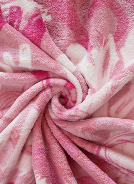 Pink Breezy Comfort Blanket with LOVE Print
